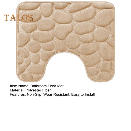 Toilettenbodenmatte, verschleißfest, super saugfähig, rutschfest, dekorative U-förmige Bodenmatte für das Badezimmer