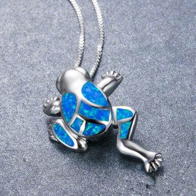 Collana da Donna Rana Gemma Sintetica Gioielli Abbinamento Totale Lunga Durata Collana con Ciondolo