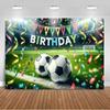 Jungen Fußballfeld-Thema Geburtstagsparty Banner Hintergrund, Erwachsenen- und Kindergeburtstagsparty Dekoration Fotografie Hintergrund