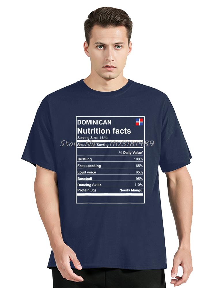 

Dominican Nutrition Facts PREMIUM Tshirt Dominican Republic T Shirts Special Cotton Tees Normal Fitness Male Oversized Clothe... S разноцветный