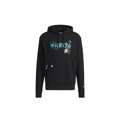 adidas Originals Trefoil D Kas Hd II Mickey Print Lässiger Pullover Hoodie Herren Hoodie Schwarz H37059