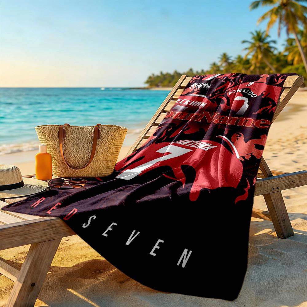 Manchester Personalized Name Beach Towel Super Soft & Absorbent Portable for SwimmingBeachCamping Travel Beach AccessoriesGym