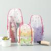 3-teilige süße transparente wasserdichte Reise-Kosmetiktasche für Damen Make-up-Etui Bade-Make-up Toilettenartikel-Wasch-Beauty-Kit Aufbewahrungstasche