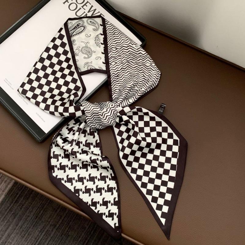 Silk Scarf, Long Strip, Versatile Shirt, Neck Protection, Scarf, Silk Scarf, Multi-purpose Headscarf, Headband, Hair Tie, Decorative Waist Belt.