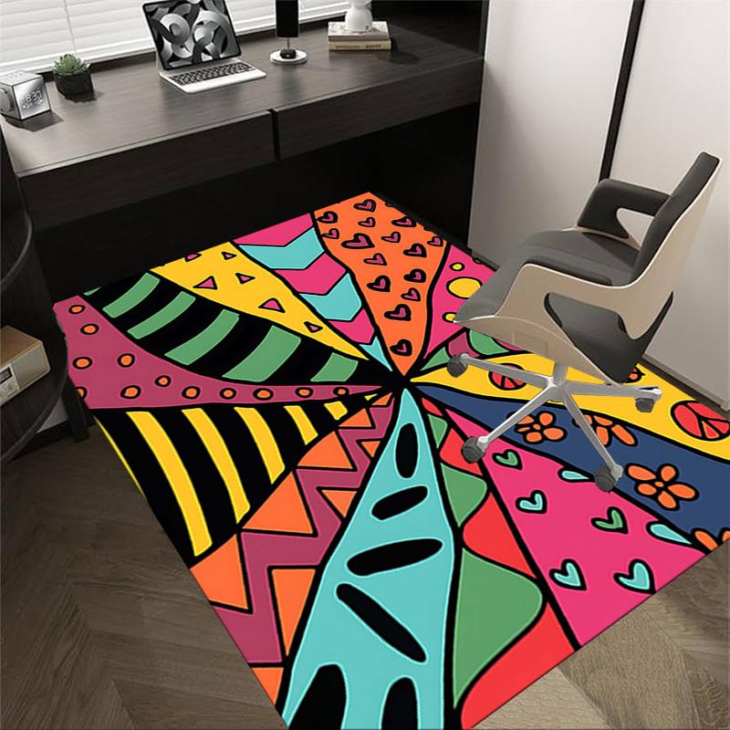 1PC Pattern Design Extra Large Non Slip Floor Carpet, Office, Family, Bedroom, Studio Large Area Rug Indoor Rugs, Vibrant Colors