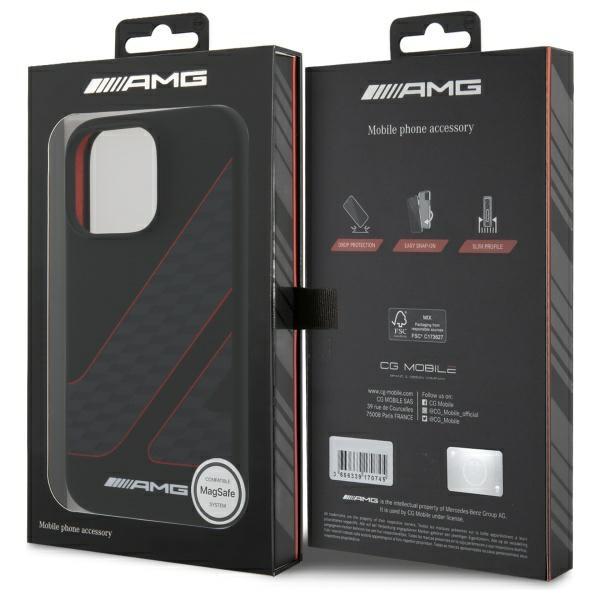 Amg Amhmp16L2Scfr Iphone 16 Pro 6.3     Czarny/Black Hardcase Checkered Flag Pattern Magsafe