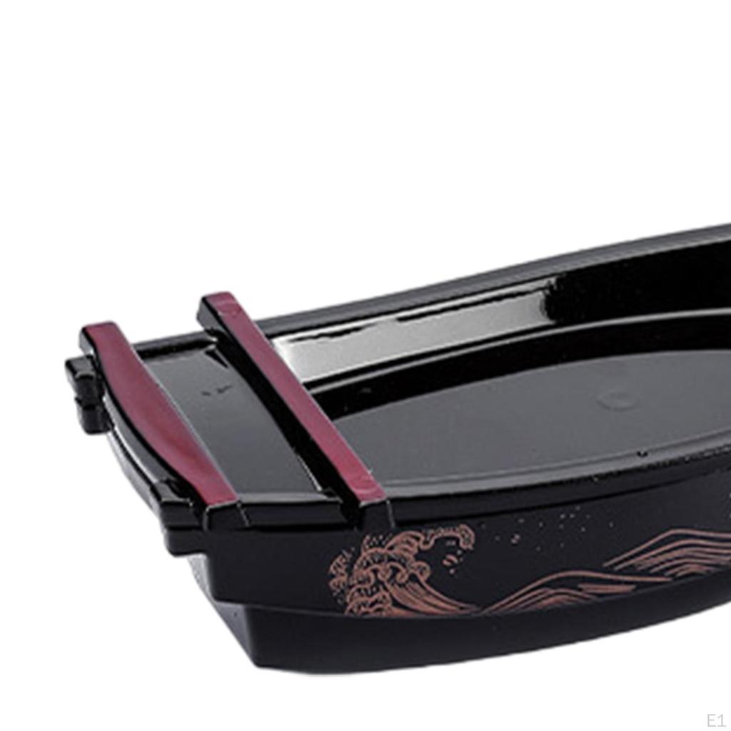 Appetizer Dish with Boat Shape for Sushi and Snacks