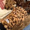 Winter Warm Furry Gloves Spicy Girl Leopard Print Tiger Claw Gloves Thickened Cosplay Cool Props Five Finger Gloves Women Gift