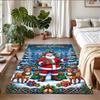 Christmas Printed Square Area Rug Soft Non Slip Floor Carpet For Bedroom Holiday Gift