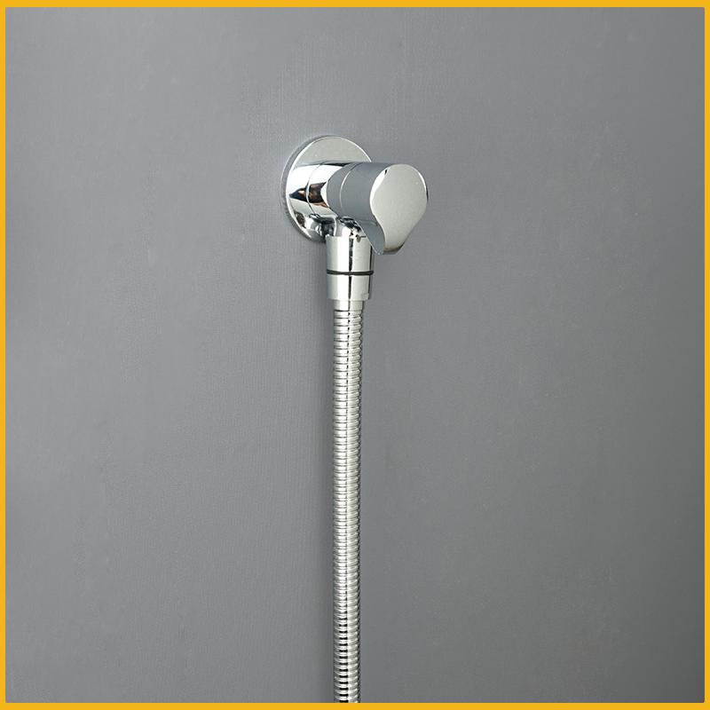 Brass Black Angle Valve Wall-Mounted Single And Double Outlet Valve External Thread G1/2 Stop Valve Bathroom Kitchen Accessories