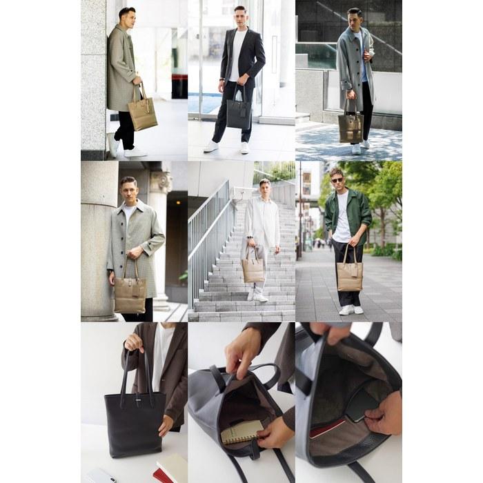 [Pelle Morbida] Tote Bag Black PM-MB069-BK 13 X 12.2 X 3 Inches