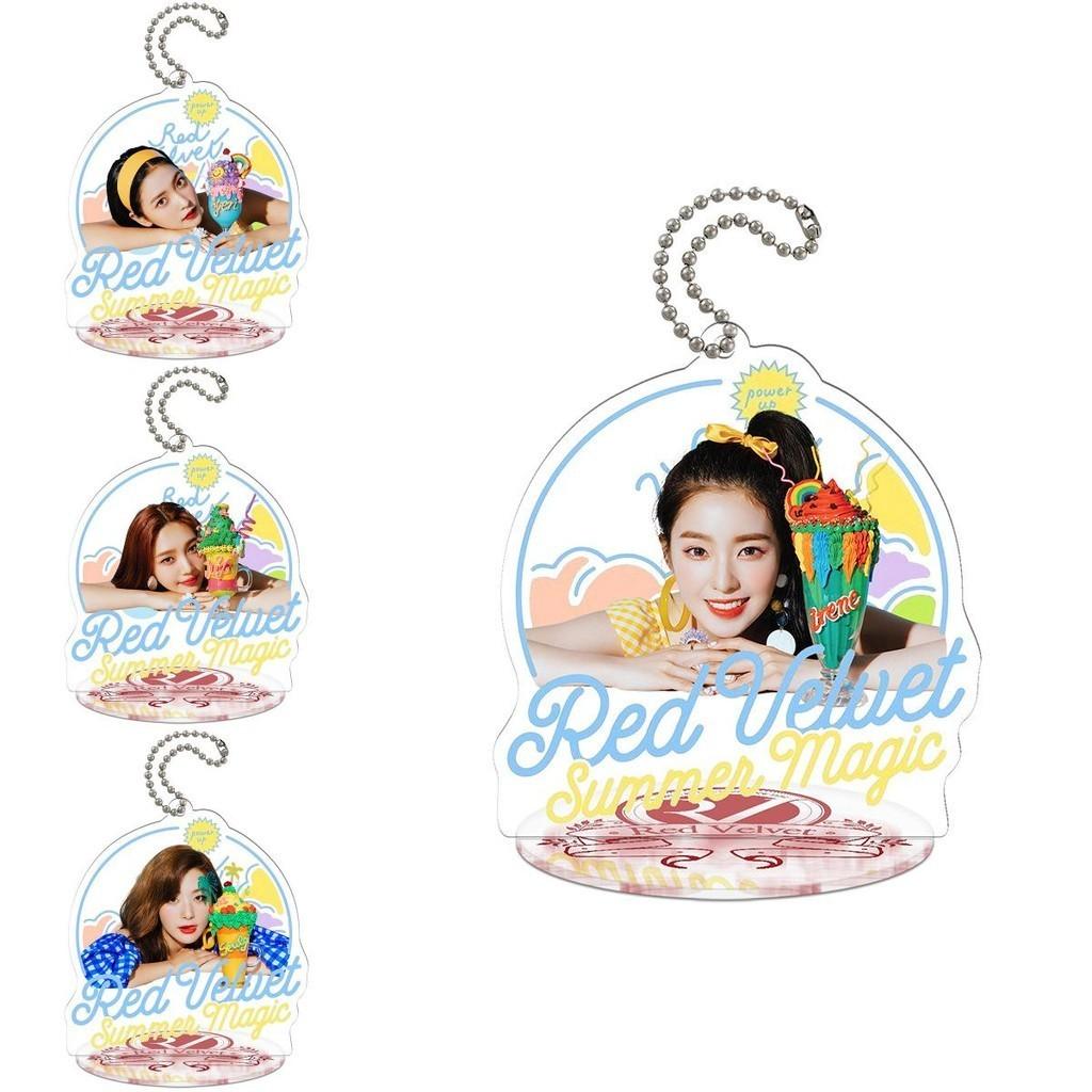 High-quality Kpop Red Velvet Acrylic Keyring Key Holder With Cute Power Up Design For Trendy Fashion