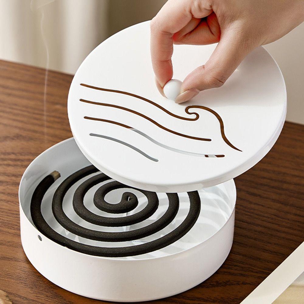 Hollow-out Design Incense Burner With Lid Sandalwood Burner New Mosquito Coil Box Home Use