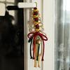 1/3Pcs Christmas Pendant with Golden Bells Colorful Rope Hand-Woven Christmas Tree Shape Seasonal Pendant Holiday Decoration