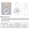 Brass Pressure Tester Hose Thread Gauge Plumbing Maintenance 3 4 Inch Female Connector Accurate Pressure Reading For Faucet