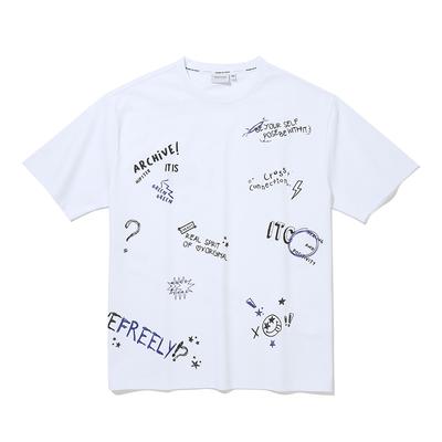 INTERCREW Kitsch Short Sleeve T-Shirt White Ita2Tm02Awh