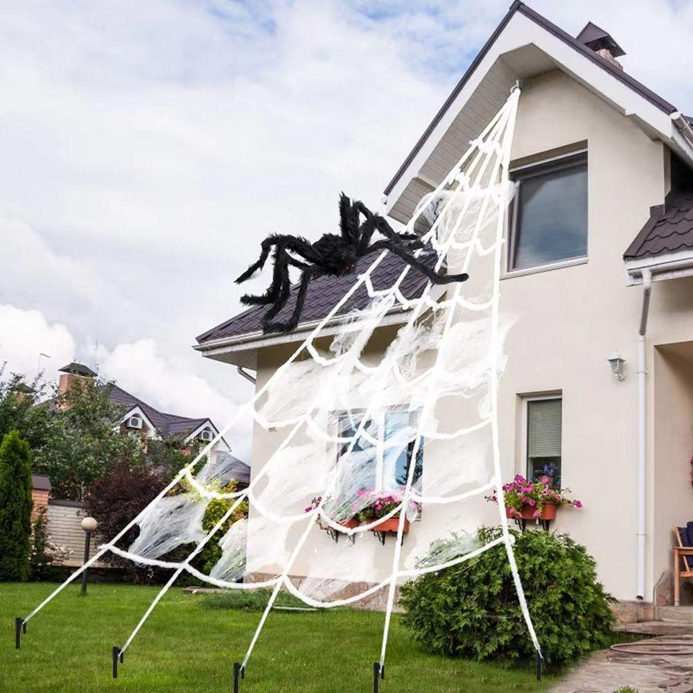 Soft Halloween Triangle Spider 5M/7M Halloween Horror Prop  For Halloween Party
