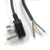 250V South African Power Cord with Three-Pin Plug, Stripped & Tinned Tail, Large/Small Size