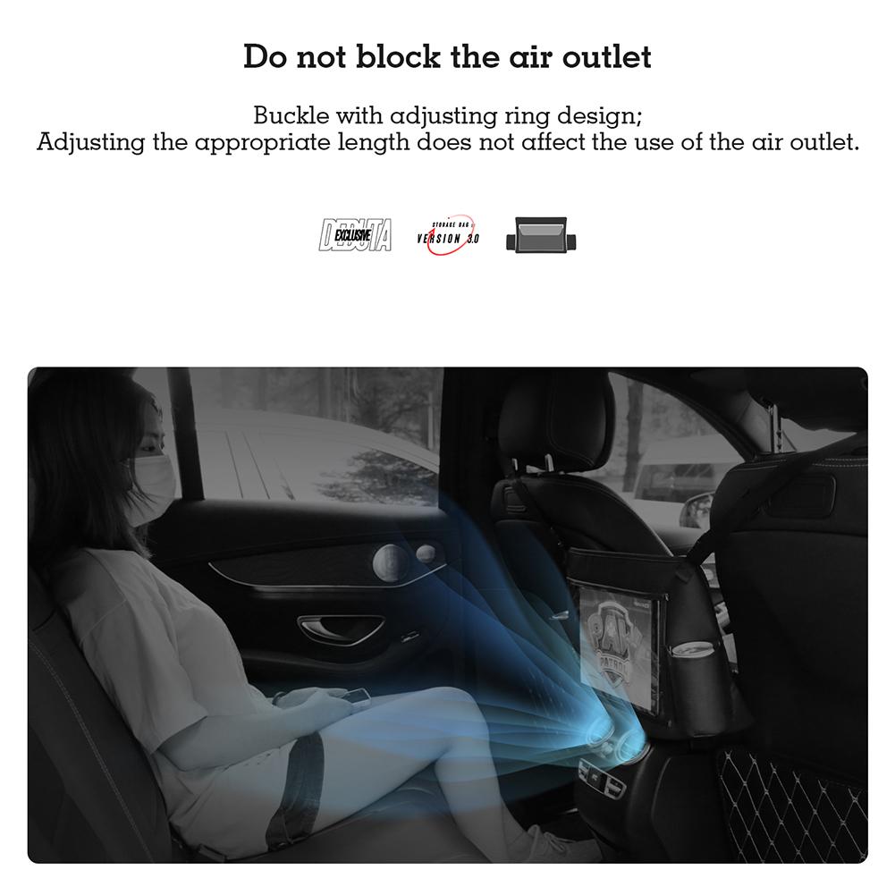 Car Backseat Cover Protector with Touch Screen Tablet Holder Large Capacity Car Seat Bag Multi Pocket Car Interior Accessories