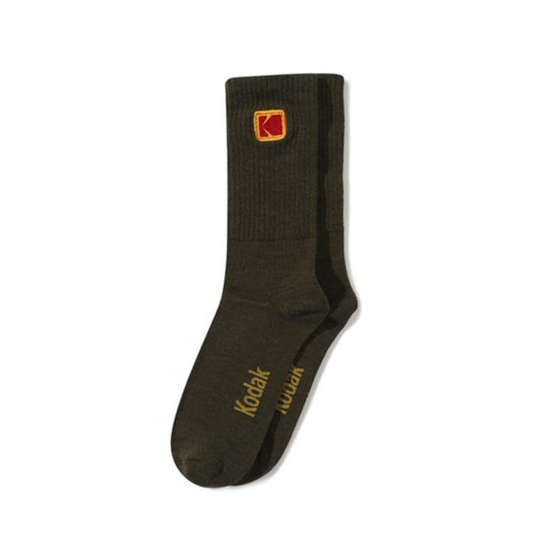 KODAK Apparel ColorPlus Mini Logo Crew Socks KHAKI