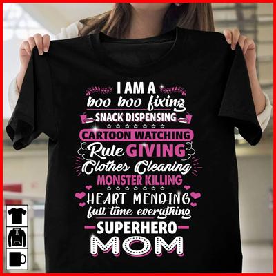 Superhero Mom Mothers Day Gift Tshirt Gift For Mom Mothers Day Shirt For Mom Unisexs Whiteshirt