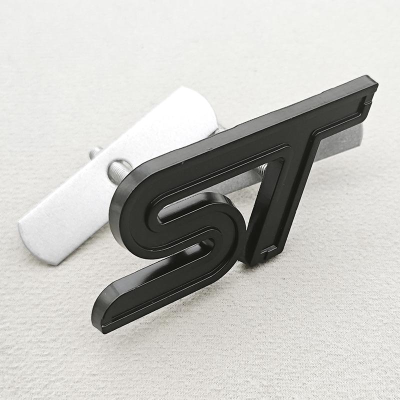 BLFE6 3D Metal Car Styling Logo STLine ST Rear Trunk Badge Front Grille Emblem For Ford Foucs Fiesta Mondeo Escape Exterior Accessorie