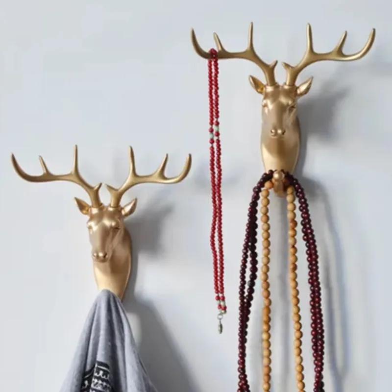 Animal Head Wall Hooks Horse Giraffe Elk Elephant Coat Hat Rack Decorative Wall Hanger Bathroom Bedroom Home Decor Accessories