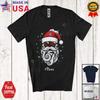 Custom Name 6 7 Santa Bearded Face Christmas Six Seven Trending Family T-Shirt