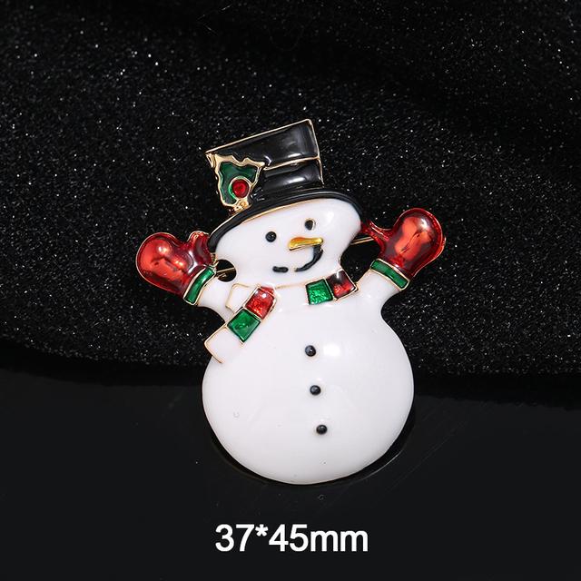 Broches de Noël Mode Chapeau de Père Noël Gants Cloches Strass Émail Broche Épingles Badges Cadeaux de Nouvel An Bijoux