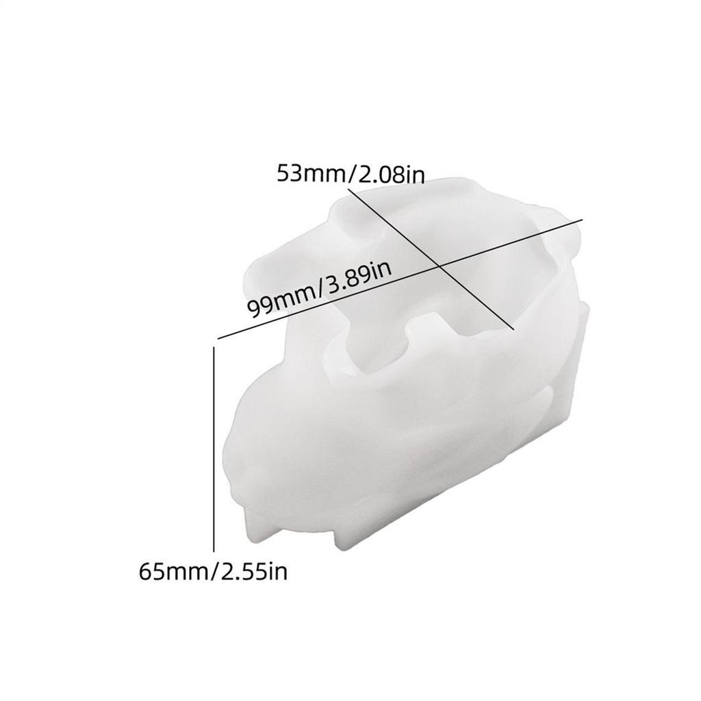 3D Easter Bunny Mold Cute Rabbit Candle Mold Silicone Epoxy Resin Soap Wax Crafts Plaster Cement Moulds Home Decor