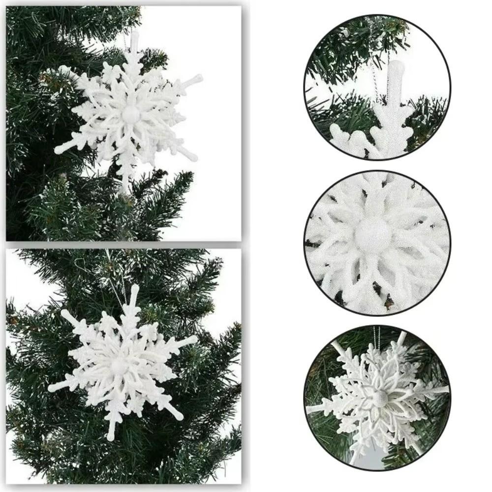 Acrylic 3D Snowflake Decoration Ice White Snowflake Tree Decoration  Christmas Tree