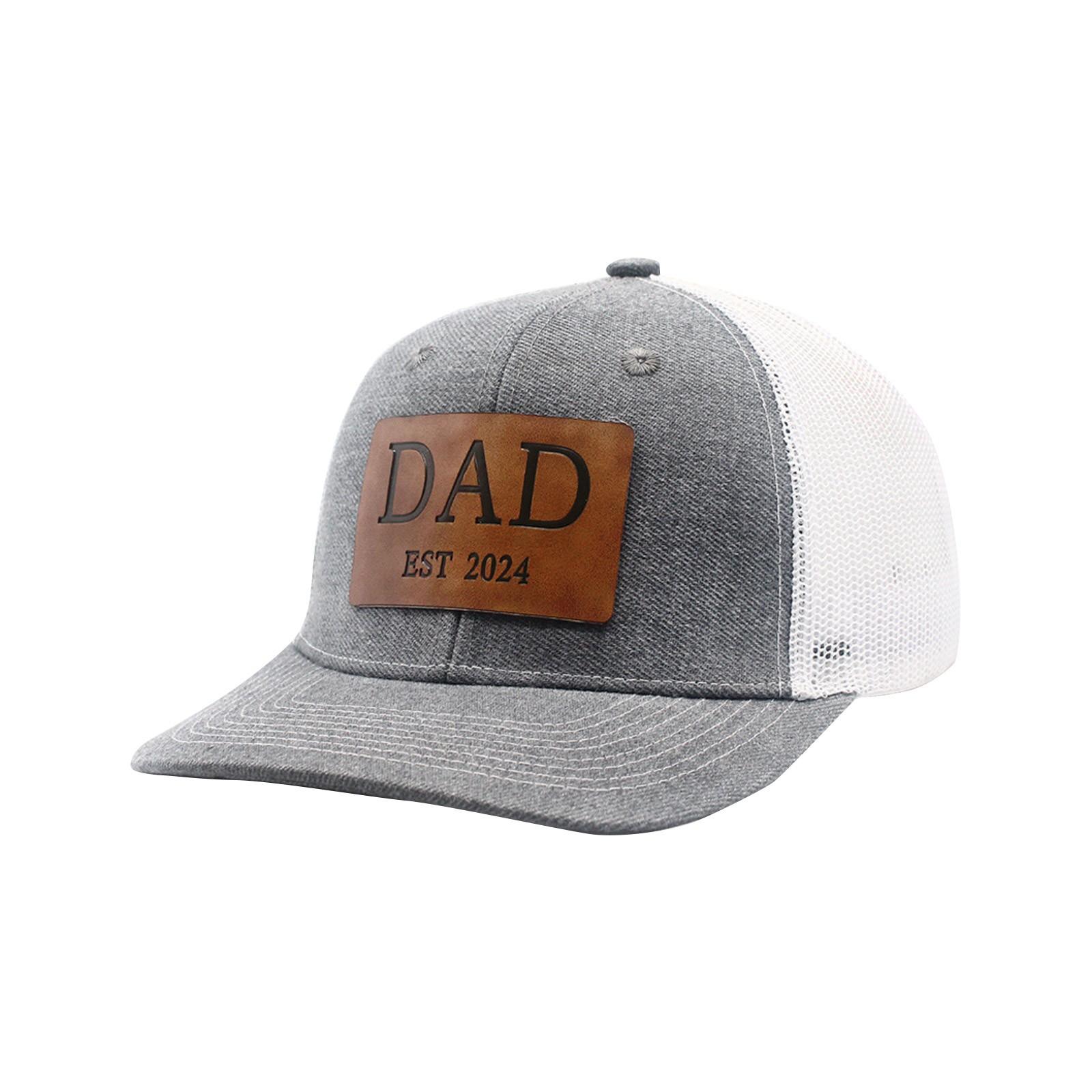 

Бейсболка с кожаной этикеткой, сетчатая кепка, кепка-грузовик, мужская шляпа от солнца, регулируемая фуражка One Size