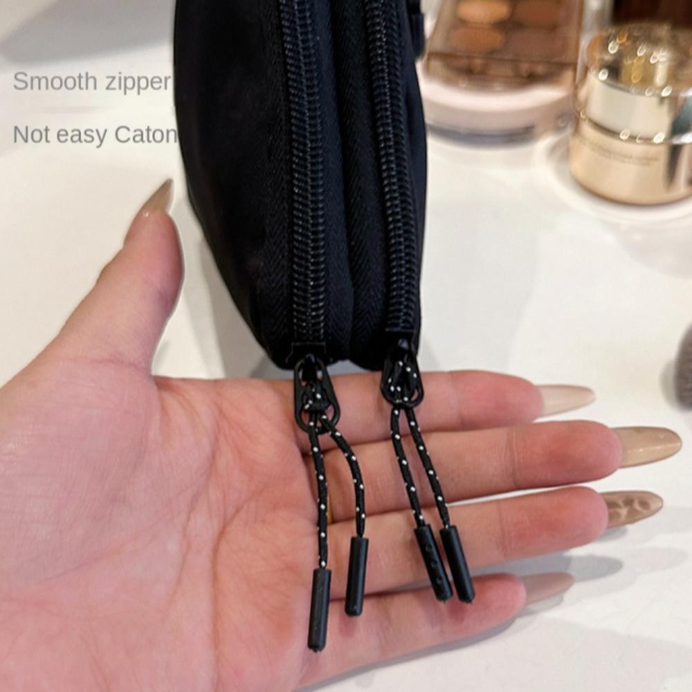 Multi-functional Triangle Coin Pouch Zipper Lipstick Storage Bag Simplicity Cash Wallet  Women