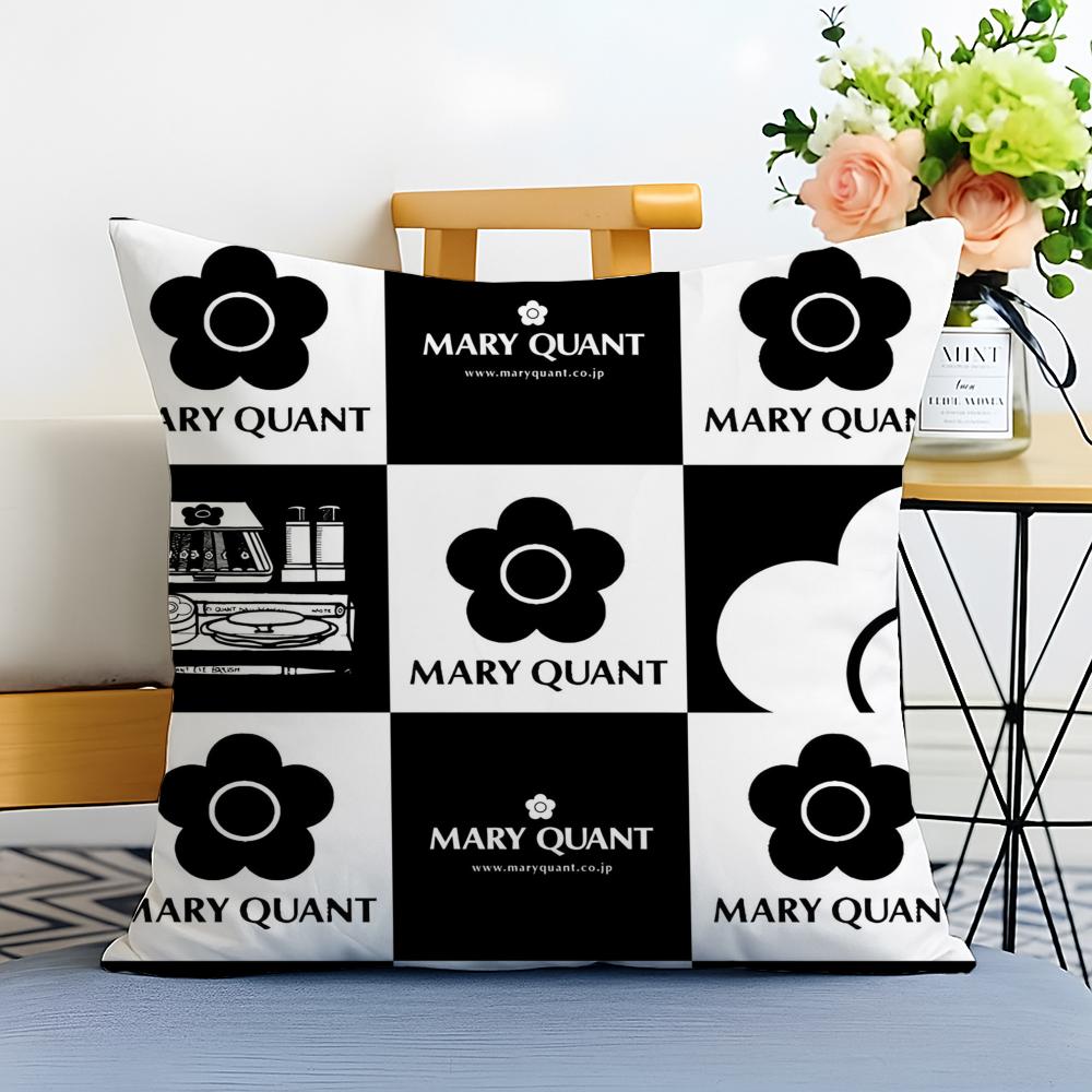 Fashion MMaryQQuant Cushion Cover Washable Linen Pillowcase Soft for Sofa Bed Cozy Home Room Decor