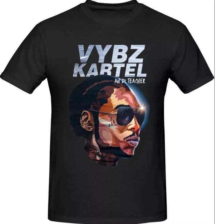 

Vybz Kartel Men s T-Shirt Cotton Crew Neck Short Sleeve Tshirt Hip Hop Shirt Tee S