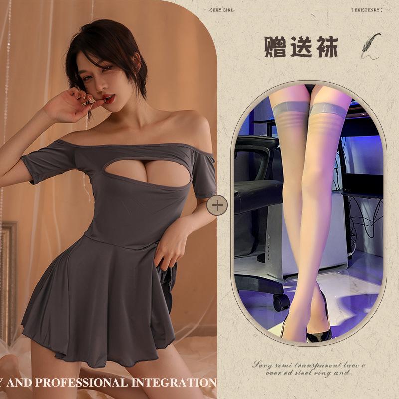 Sex underwear sexy hollow temptation free hot pure desire suit