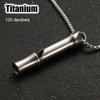 Titanium Alloy Single-Tube 120 Decibels Blast Whistle Referee Whistle Outdoor High-decibel Survival Whistle Camping Training EDC