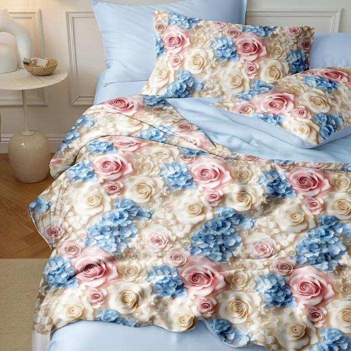 3D pattern beautiful new summer ice feeling summer cool quilt air conditioning quilt naked eye 3D digital relief cool silk quilt 1pcs