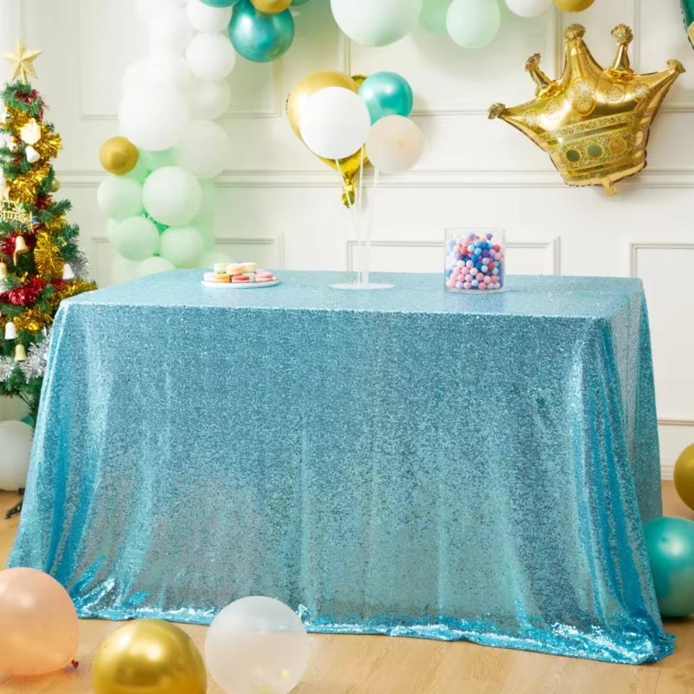 Sparkling Party Sequin Tablecloth Rectangular Table Decoration Creative Table Linen Hotel