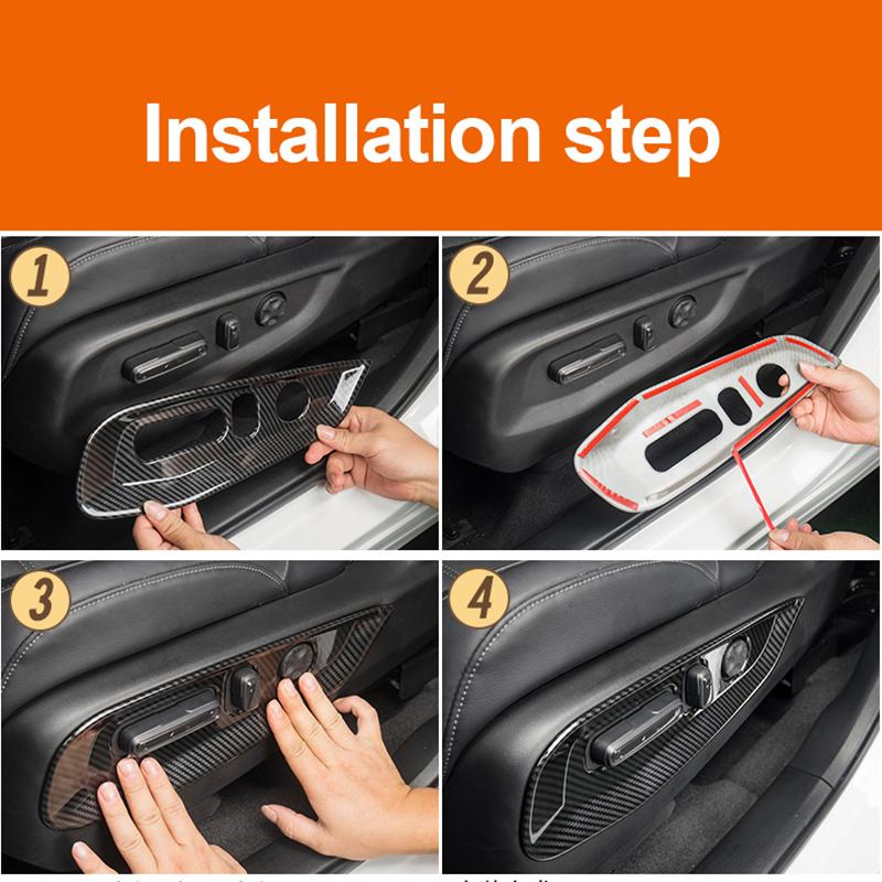 For Honda Crv CR-V 2017-   2022 ABS Car Seat Adjustment Switch Knob Panel Trim Covers Interior Moulding Accessories