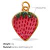 Fashion Enamel Round Brand Pendant Mama Strawberry Love Shape Exquisite Small Pendant