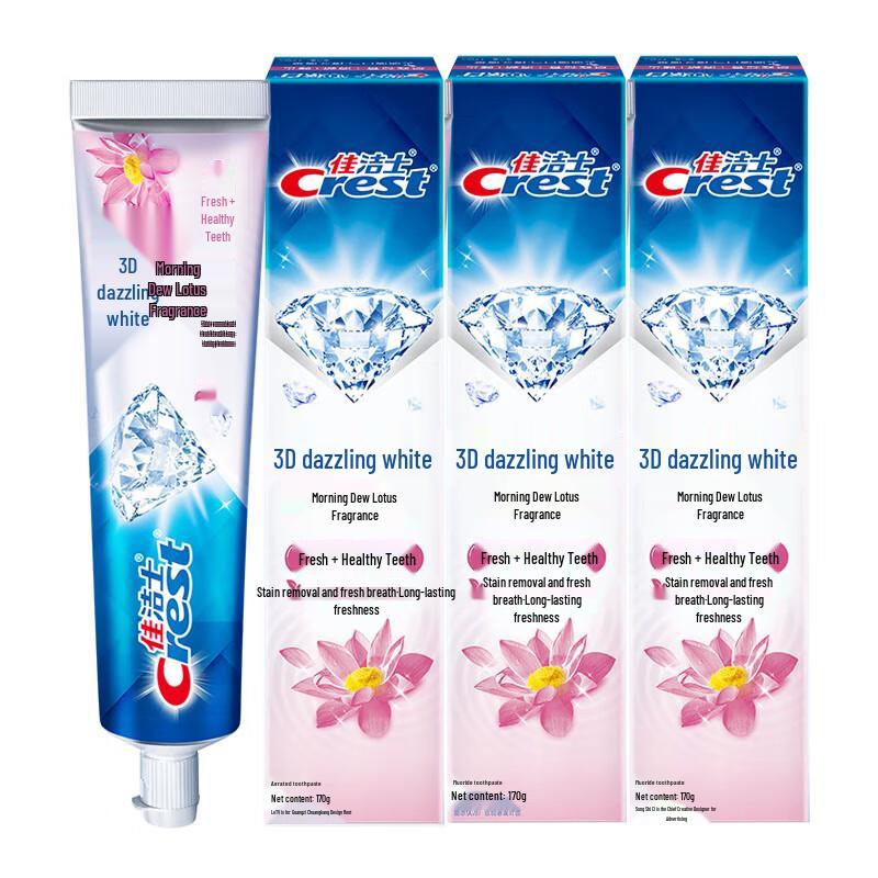 

Crest 3D White Morning Dew Lotus Toothpaste 3-Pack