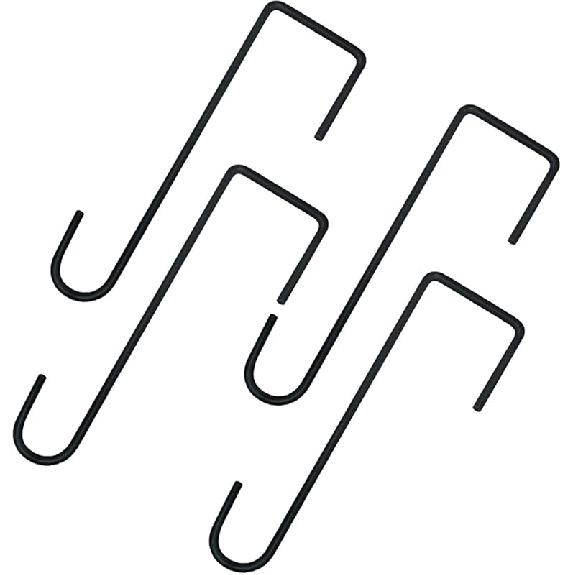 4 PCS Heavy Duty Black Plant Hangers Garden Hooks Fence Hook Hanger Perfect for Hanging Lights Bird Feeder Flower Basket Planters (4.3X 8 inch)