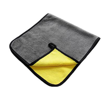 30x60cm Mercan Kadife Çift Taraflı Emici Araba Yıkama Temizleyici Havlu Kurutma Bezi