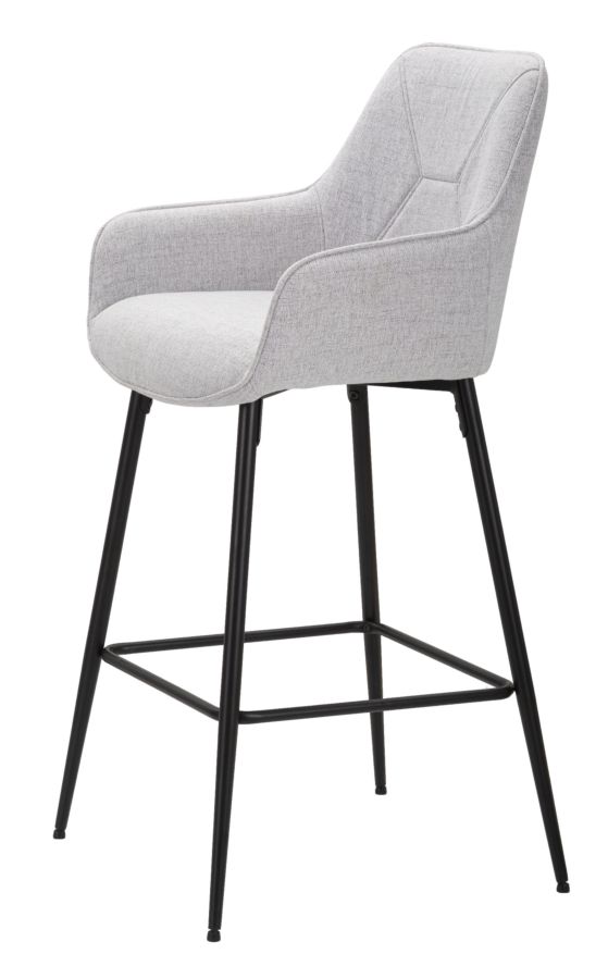 Bar Stool Grey Set 2 Pcs Cm 55X55X109