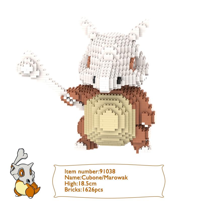 Pokemon Micro Building Block Pikachu Psyduck Gyarados Charizard Squirtle Model Diamond Brick Figure Model Toys for Birthday Gift