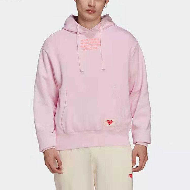 adidas Originals Trefoil V-Day Hoodie Heren Hoodies Roze HI6017