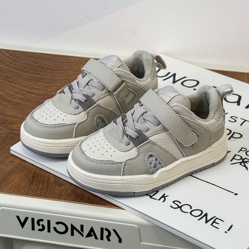 Winter New Children's Board Shoes Two Cotton Shoes Fashionable Versatile Male and Female Students Velvet Casual Shoes