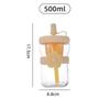 BOLIDOMI Glass Flower Tea Infuser Straw Drinking Cup
