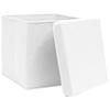 VidaXL Storage Boxes with Lid 10pcs White 32x32x32cm Fabric